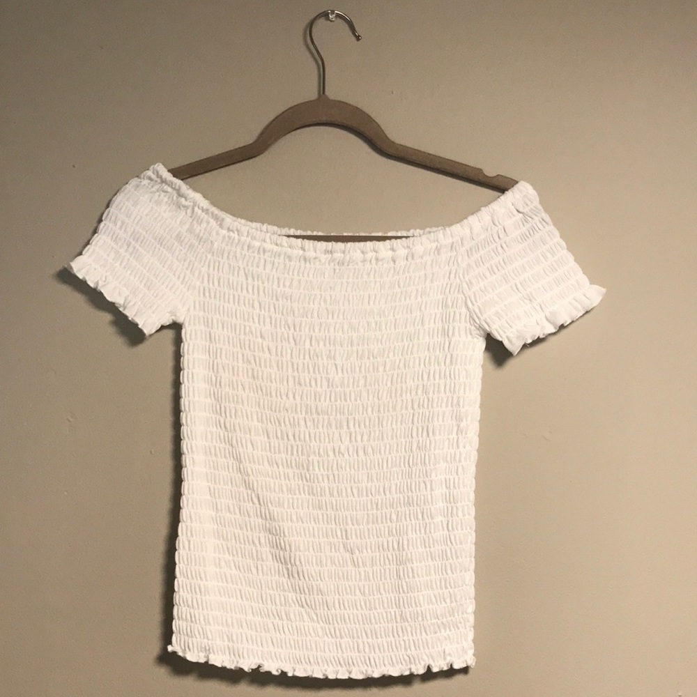 White off the shoulder top
